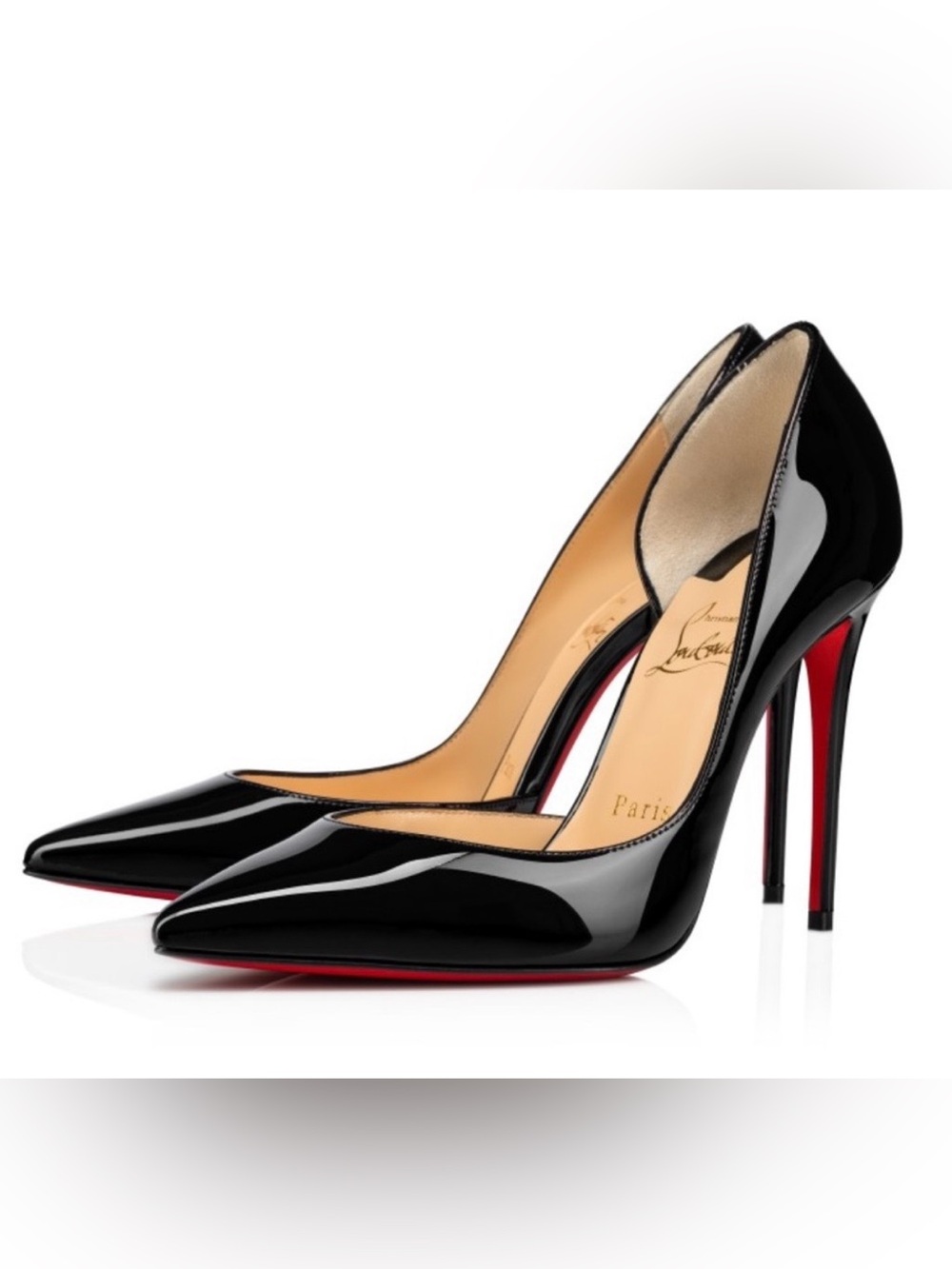 Christian Louboutin Black Patent leather Pump Red Bottoms - Iriza